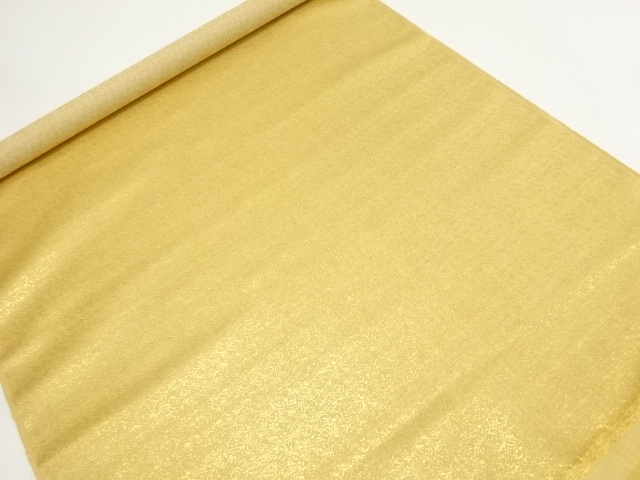 リサイクル　正絹　本金金襴　袈裟地草葉模様織出し反物